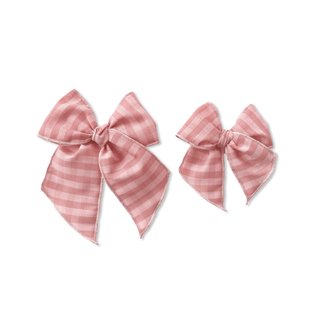 Vintage Pink Plaid Elle Bow - A Roese Boutique