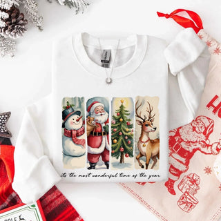 Vintage Santa Sweatshirt Wonderful Time Christmas Crewneck - A Roese Boutique