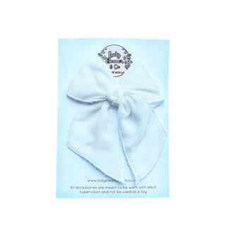 White Velvet Elle Bow - A Roese Boutique