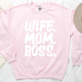 Wife Mom Boss Sweatshirt - A Roese Boutique