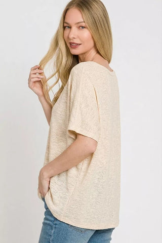 Zenana Oversized Slub Hacci Top - A Roese Boutique