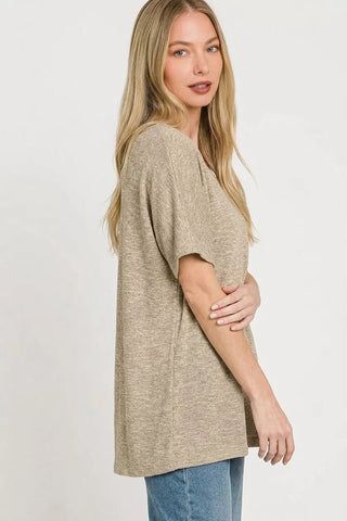 Zenana Oversized Slub Hacci Top - A Roese Boutique