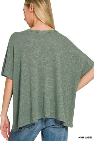 Zenana Oversized Slub Hacci Top - A Roese Boutique