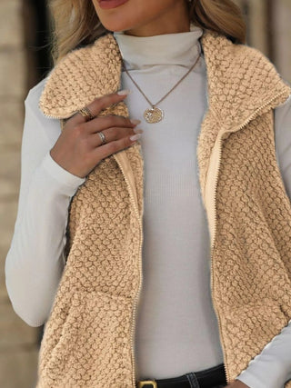 Zip - Up Vest Coat - A Roese Boutique